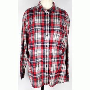 NEW Madewell Oversized Ex-Boyfriend Flannel Shirt